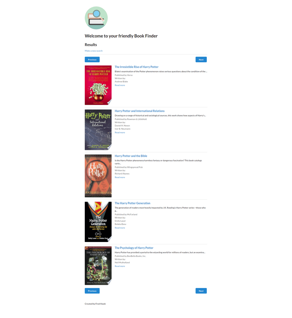 Book search results